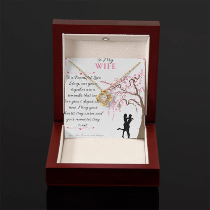 To My Love - To a Beautiful Love Story - Love Knot Necklace