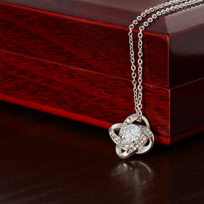 To My Beautiful Daughter - "Every Day You Make Us Proud"-Love Knot Necklace Gift