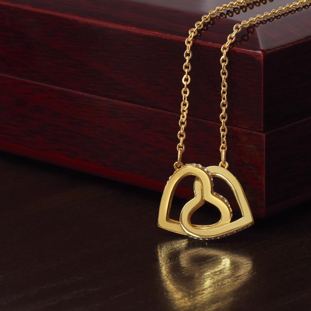 To My Wife- "I Choose You" - Interlocking Hearts Necklace
