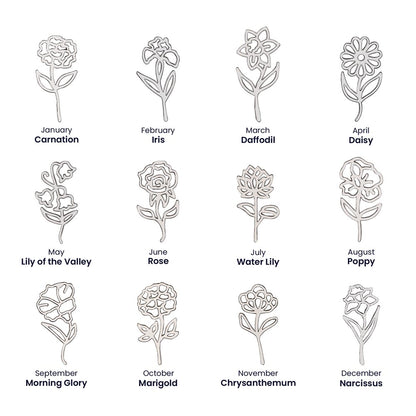 To Our Daughter - "Know That We Are On Your Side and "- Custom Birth flower Name Necklace