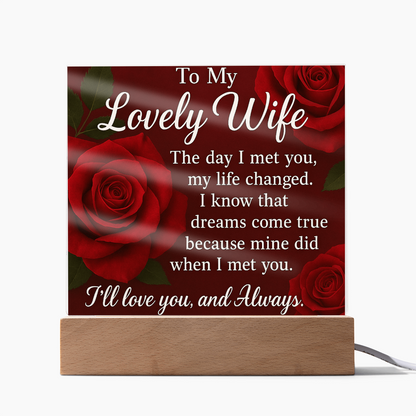 Wife Edition- Love Story in Every Line-Acrylic Plaque