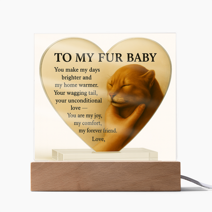 To My Beautiful Fur Baby-Love A First Meow-Acrylic Plaque