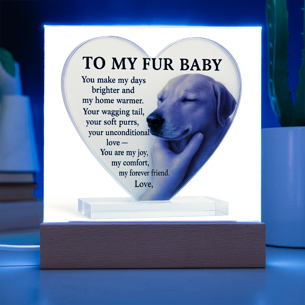 To My Fur Baby – Dog-Only Acrylic Plaque