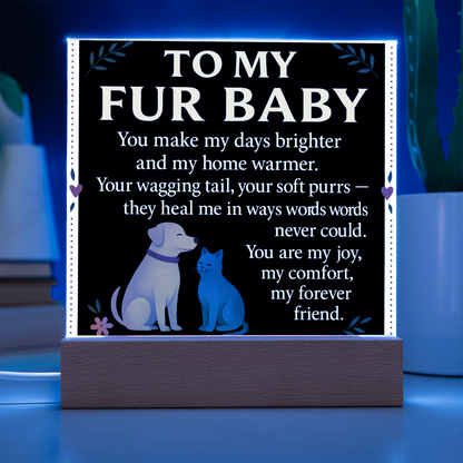 To My Fur Babys-Love You-Acrylic Plaque
