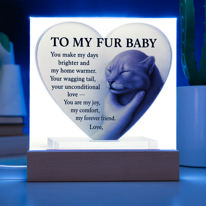 To My Beautiful Fur Baby-Love A First Meow-Acrylic Plaque