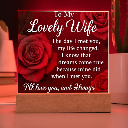 Wife Edition- Love Story in Every Line-Acrylic Plaque