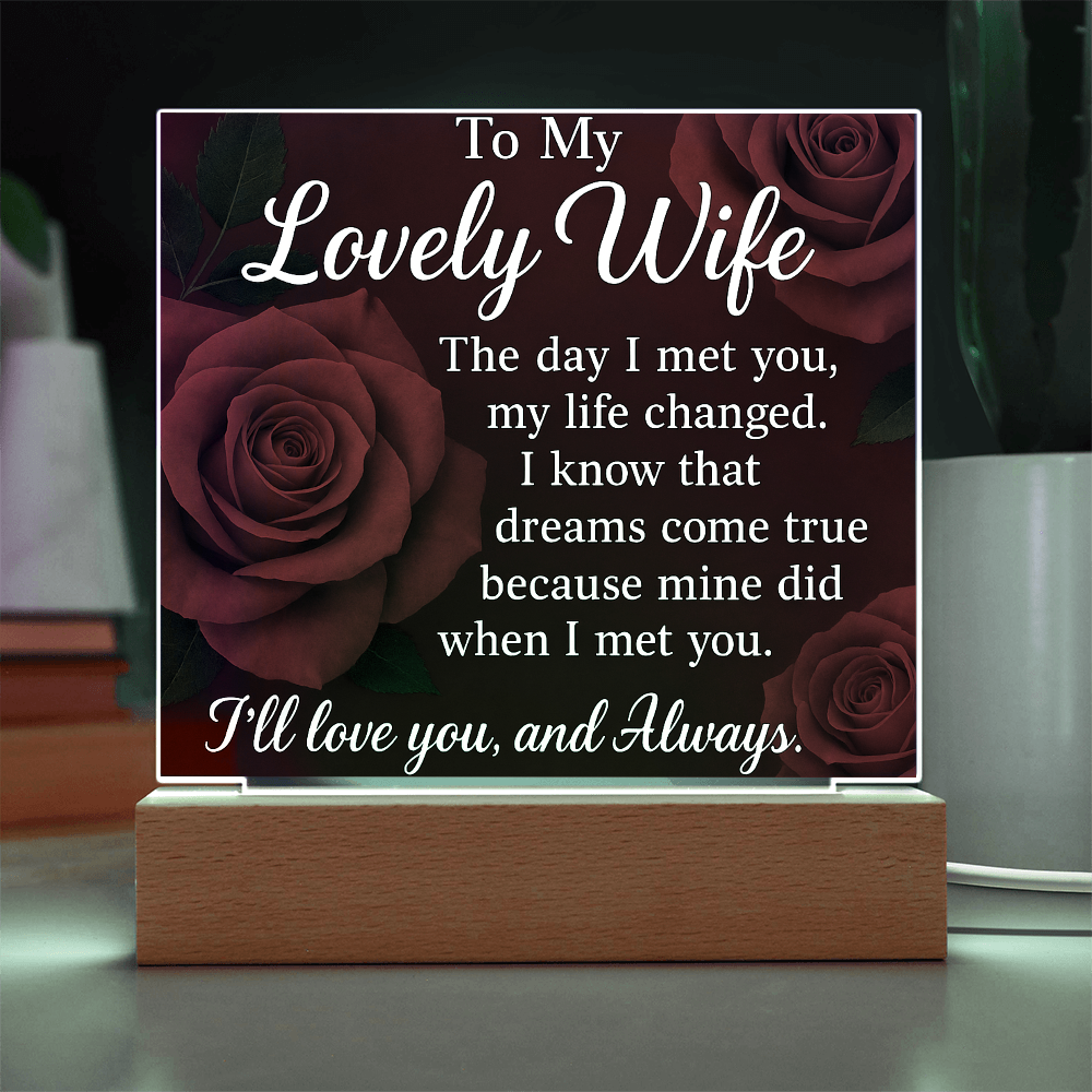 Wife Edition- Love Story in Every Line-Acrylic Plaque
