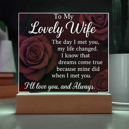 Wife Edition- Love Story in Every Line-Acrylic Plaque
