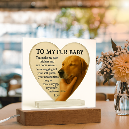 To My Fur Baby – Dog-Only Acrylic Plaque