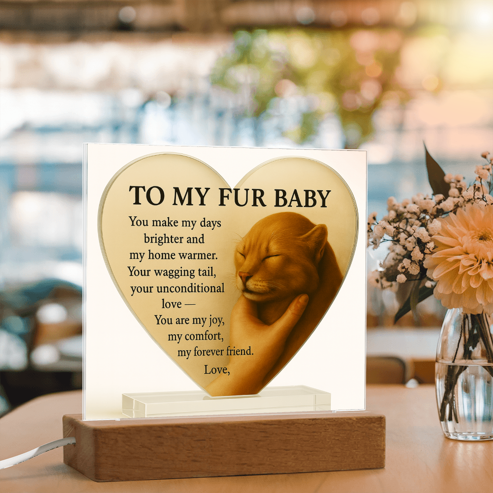 To My Beautiful Fur Baby-Love A First Meow-Acrylic Plaque