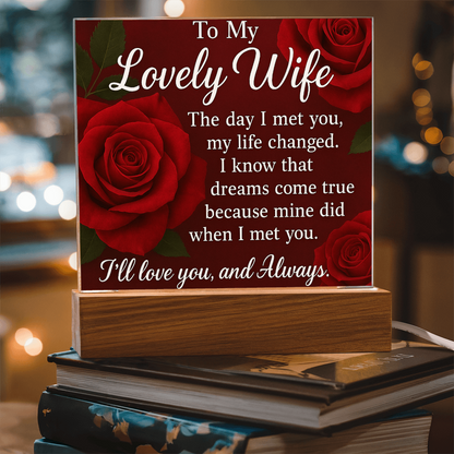 Wife Edition- Love Story in Every Line-Acrylic Plaque