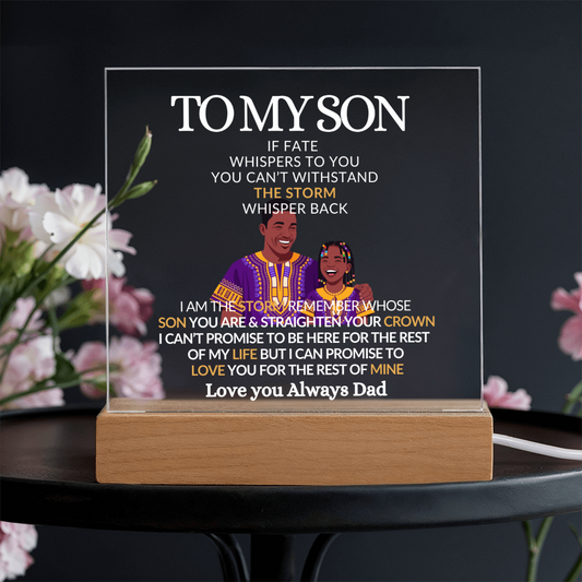 To My Son-Storm Acrylic Plaque Gift for Your Son
