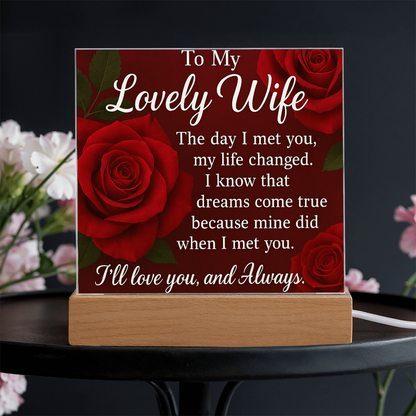 Wife Edition- Love Story in Every Line-Acrylic Plaque