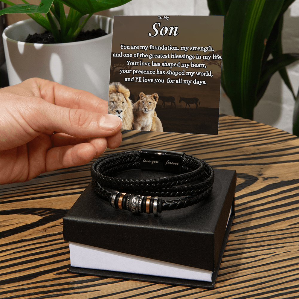 To My Son- " You Are My Foundation" - Love You Forever Bracelet
