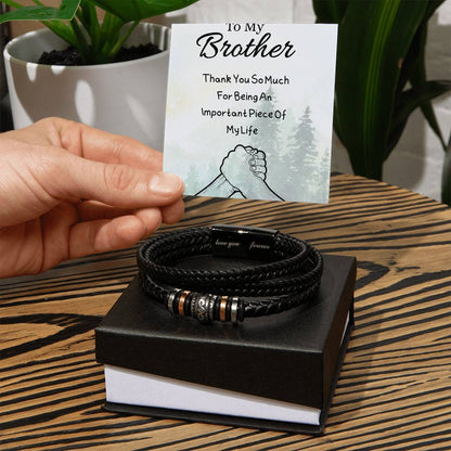 To My Brother- "Thank you" - Bracelet