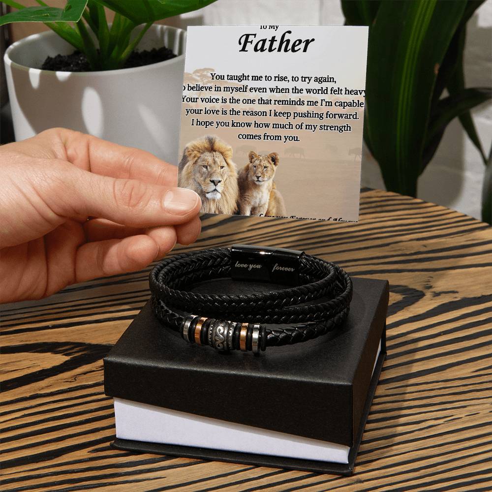 To My Father- " You Taught Me To Rise" - Bracelet