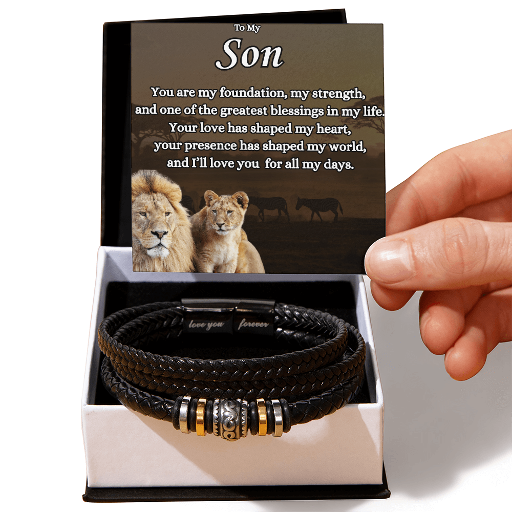 To My Son- " You Are My Foundation" - Love You Forever Bracelet