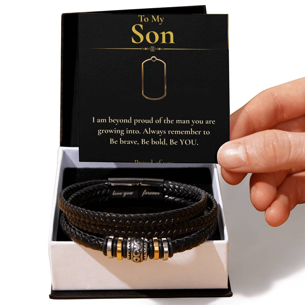 To My Son - " I Am Beyond Proud" - Bracelet