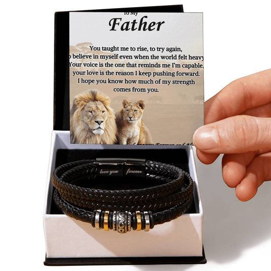 To My Father- " You Taught Me To Rise" - Bracelet
