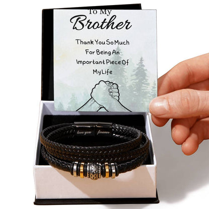 To My Brother- "Thank you" - Bracelet