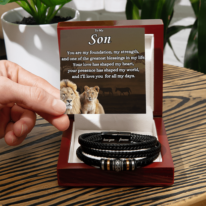 To My Son- " You Are My Foundation" - Love You Forever Bracelet