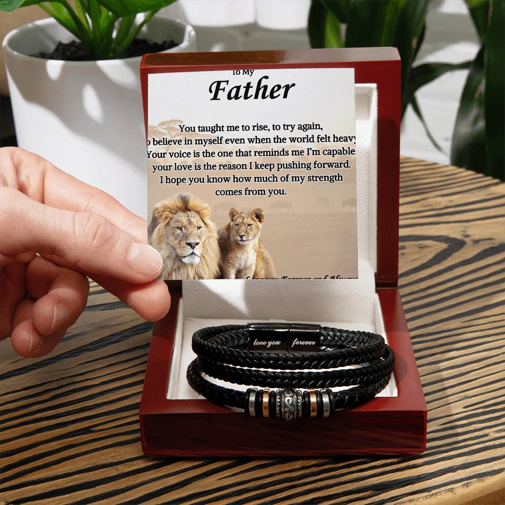 To My Father- " You Taught Me To Rise" - Bracelet