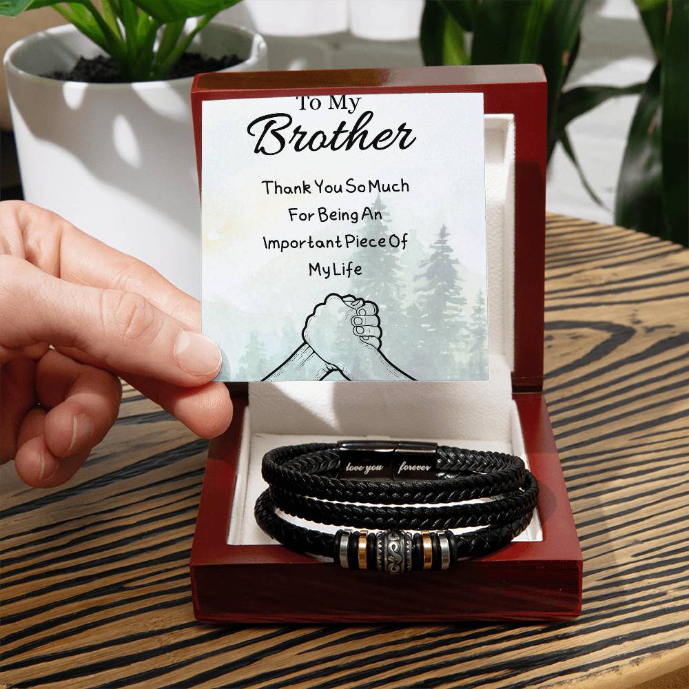 To My Brother- "Thank you" - Bracelet