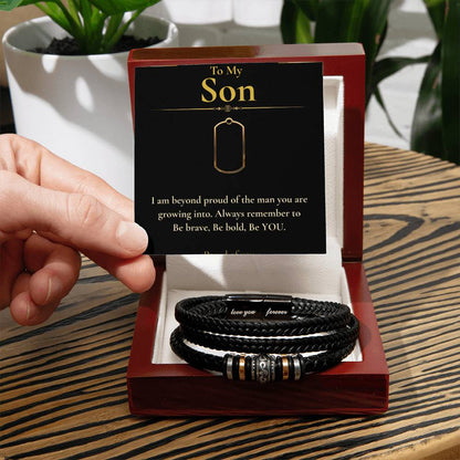 To My Son - " I Am Beyond Proud" - Bracelet