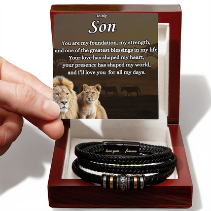 To My Son- " You Are My Foundation" - Love You Forever Bracelet