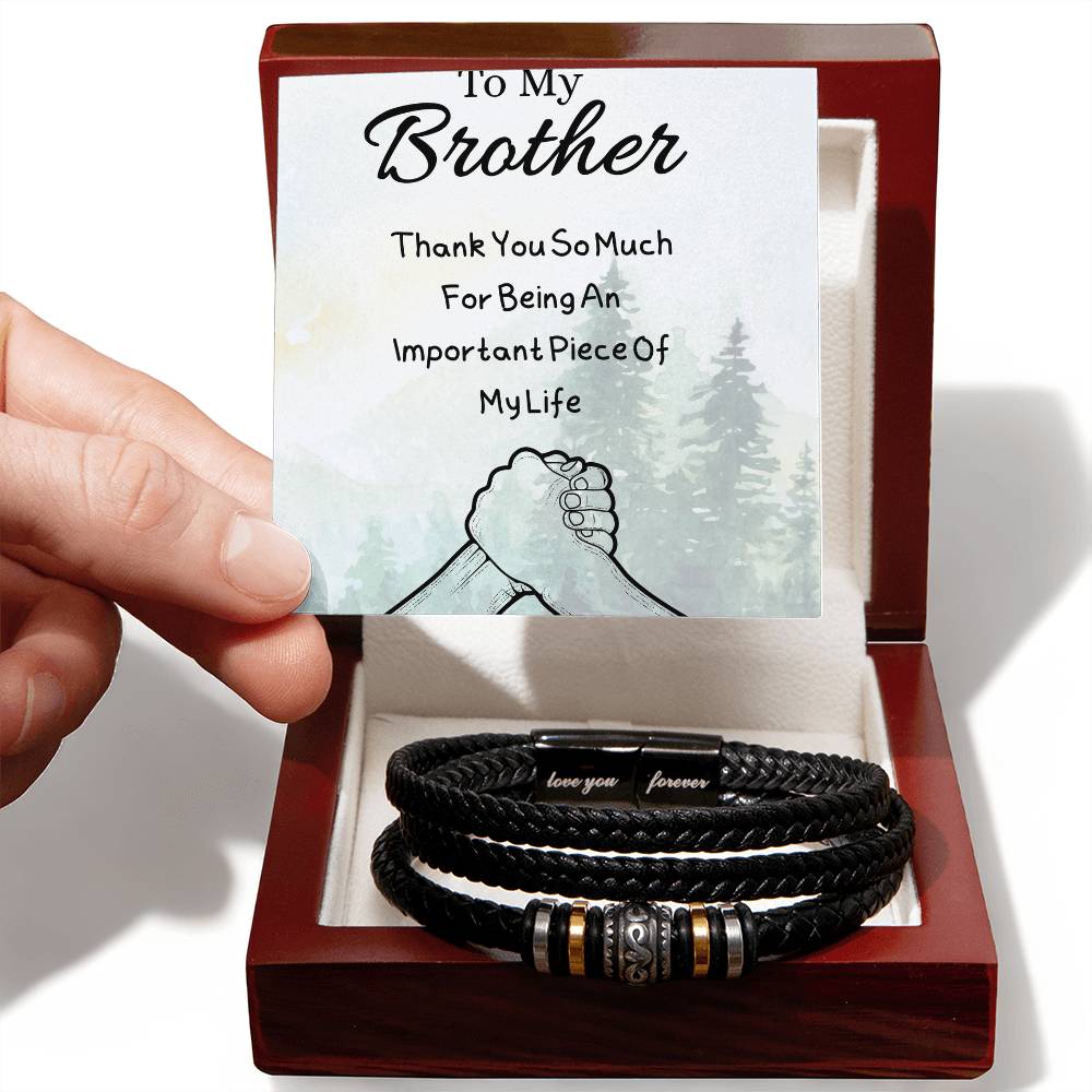 To My Brother- "Thank you" - Bracelet