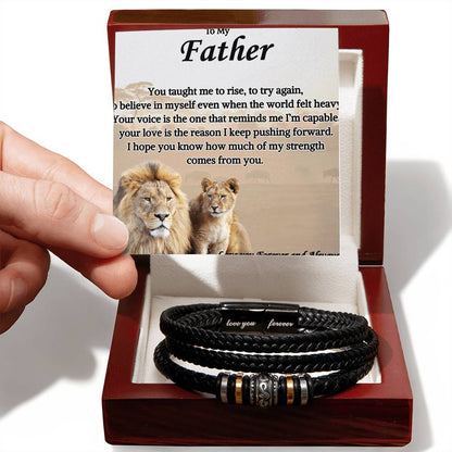 To My Father- " You Taught Me To Rise" - Bracelet