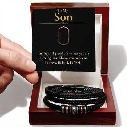 To My Son - " I Am Beyond Proud" - Bracelet