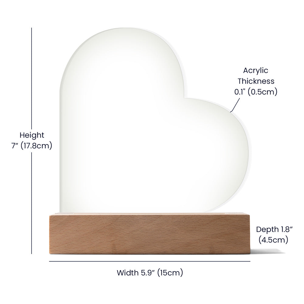 To My Soul Mate - " To A Beautiful Love Story" - Acrylic Heart Plaque