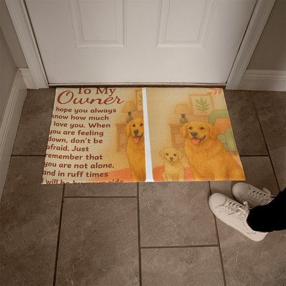 To My Owner Know How Much- Dog Welcome Mat