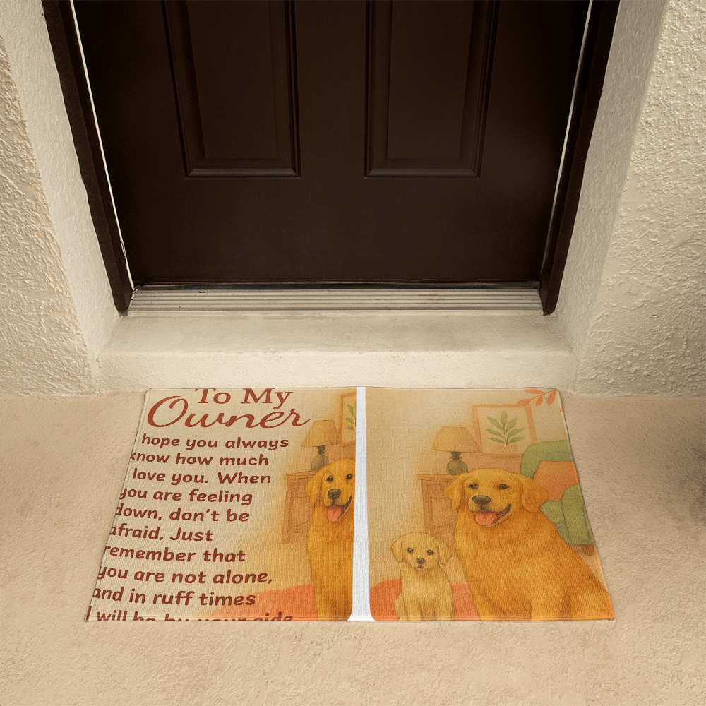 To My Owner Know How Much- Dog Welcome Mat