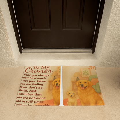 To My Owner Know How Much- Dog Welcome Mat
