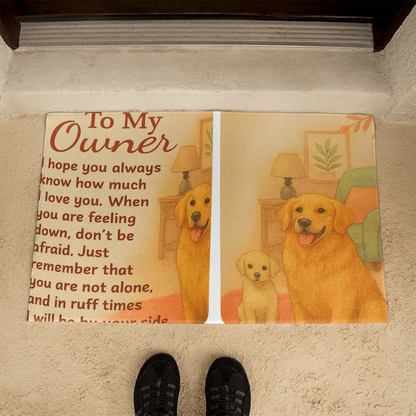 To My Owner Know How Much- Dog Welcome Mat