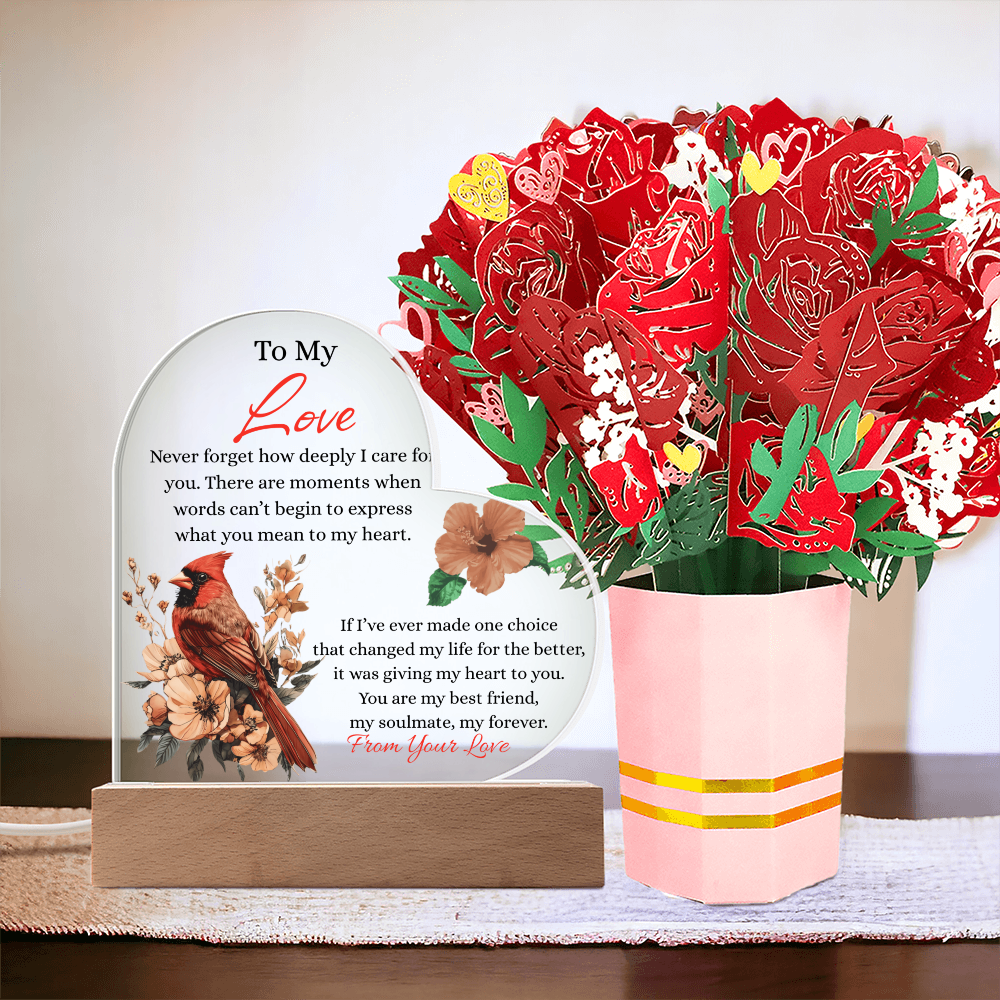 To My Love- "You Are My Best Friend" - Acrylic Heart Plaque