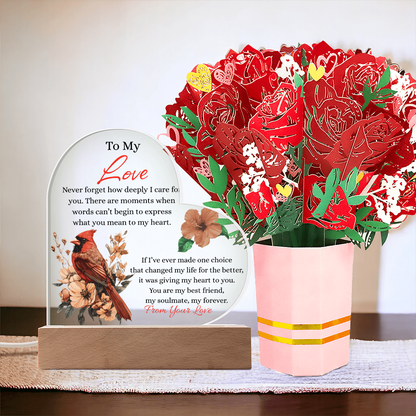 To My Love- "You Are My Best Friend" - Acrylic Heart Plaque