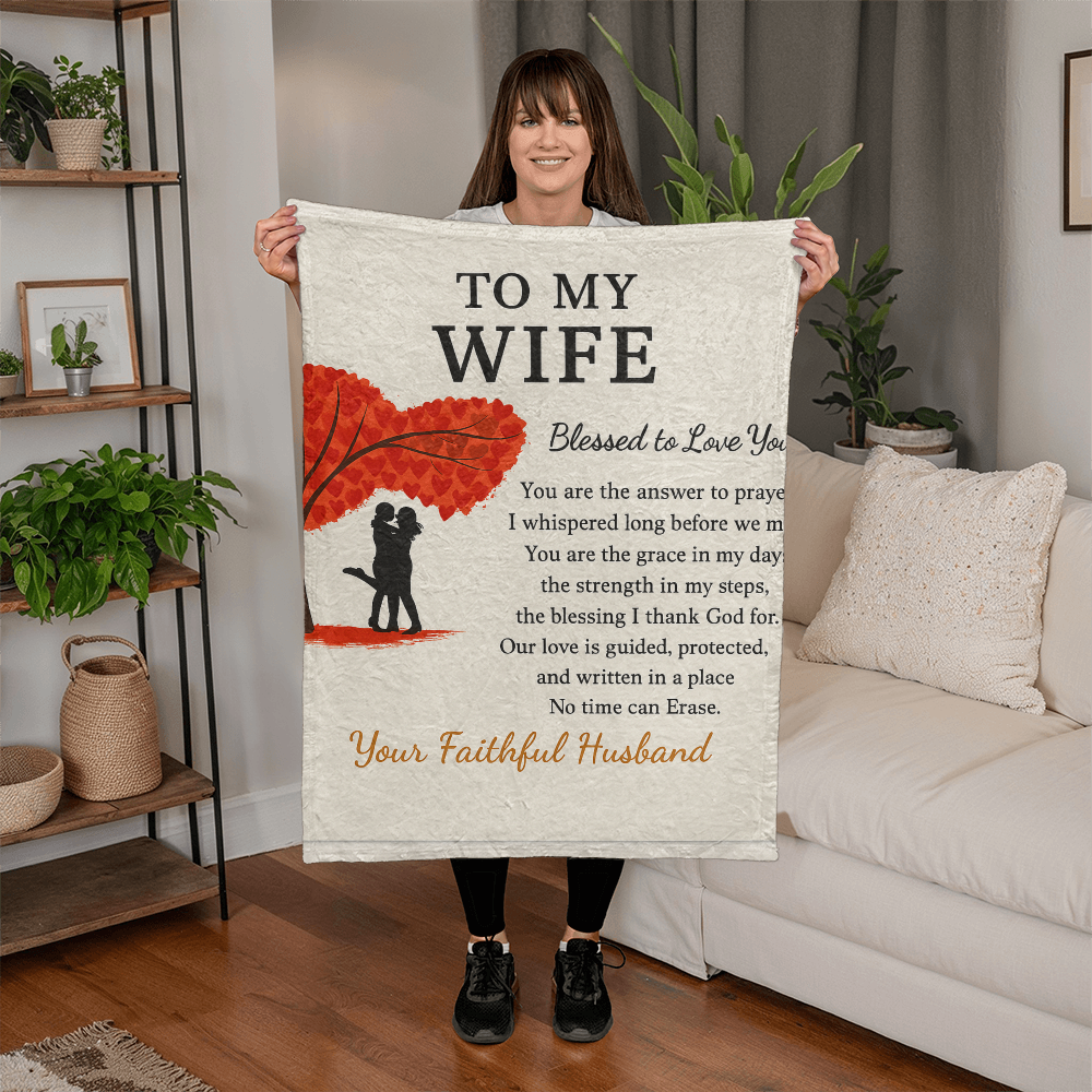To My Wife-Your Faithfulness-Mink Touch Fleece Blanket