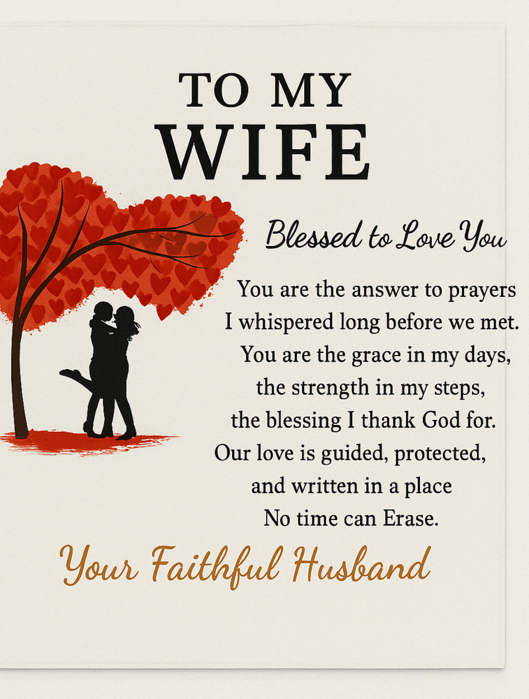 To My Wife-Your Faithfulness-Mink Touch Fleece Blanket