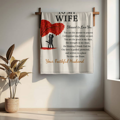 To My Wife-Your Faithfulness-Mink Touch Fleece Blanket