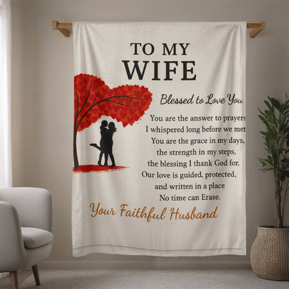 To My Wife-Your Faithfulness-Mink Touch Fleece Blanket