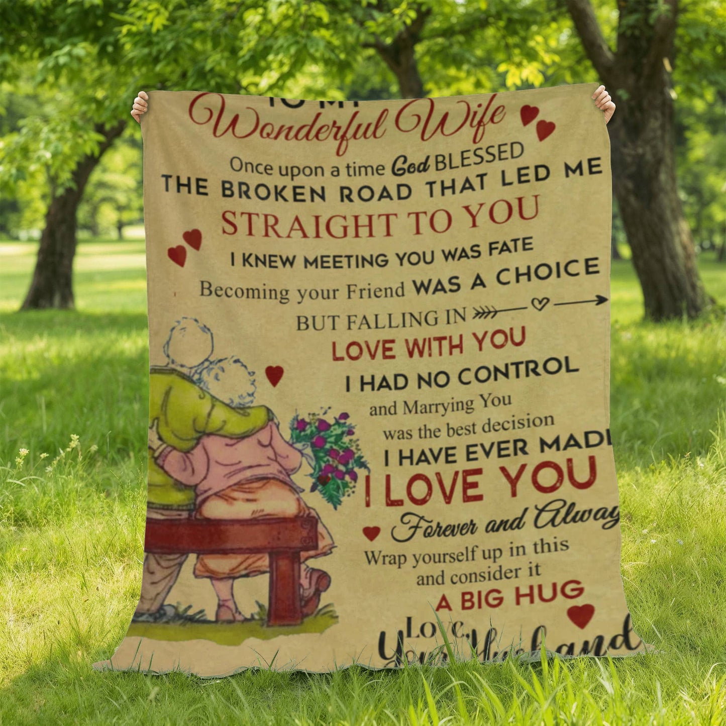 To My Wife The Broken Road That Lead Me To U-Mink Touch Fleece Blanket
