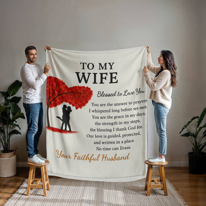 To My Wife-Your Faithfulness-Mink Touch Fleece Blanket