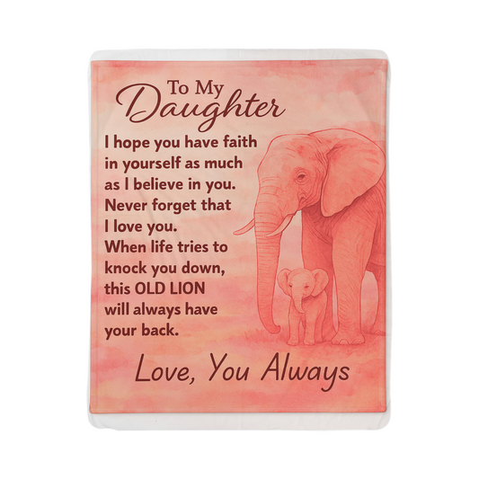 To Daughter- I Hope you have Faith-Sherpa Fleece Blanket
