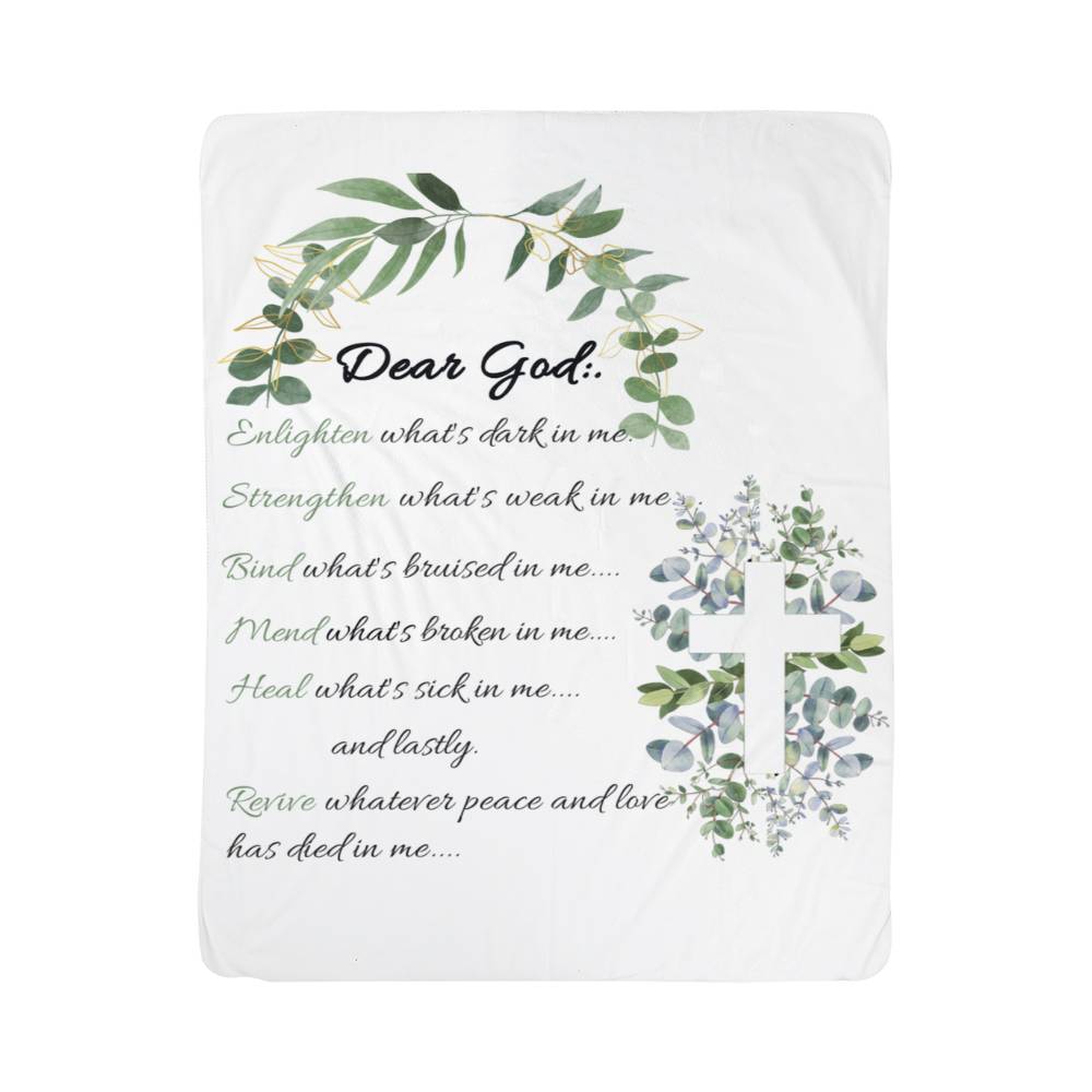 Dear God -  "Strengthen Whats Weak" - Sherpa Fleece Blanket