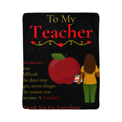 To My Teacher- " Thank You For Everything" - Sherpa Blanket