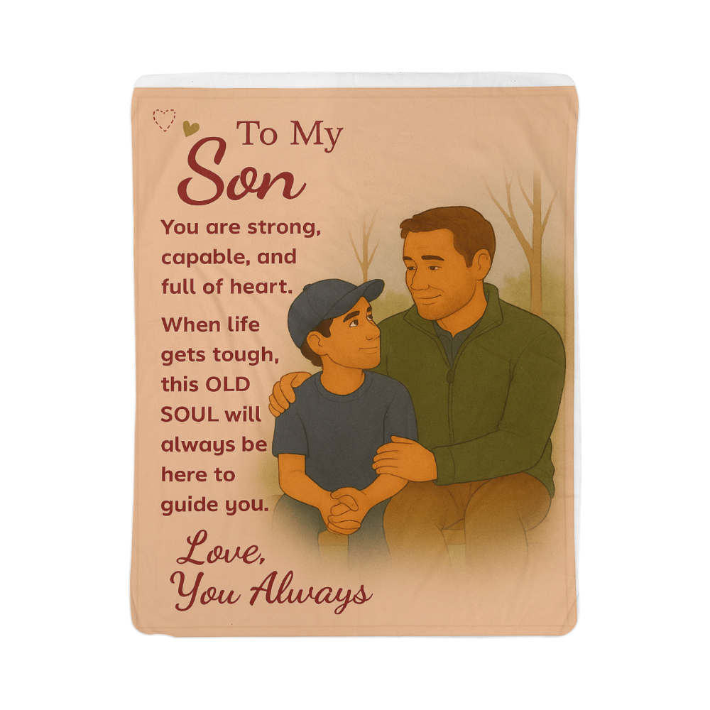 To My Son- When Life Gets -Sherpa Fleece Blanket
