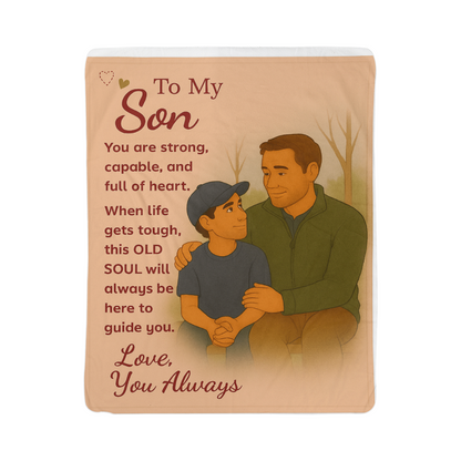 To My Son- When Life Gets -Sherpa Fleece Blanket